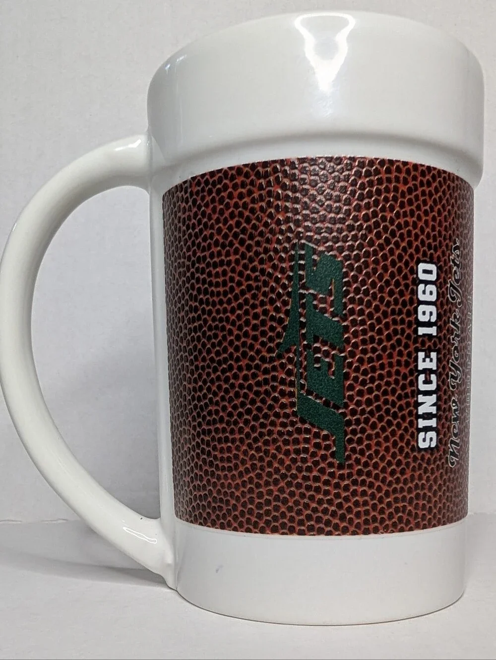 New York Jets NFL Football Green & White Ceramic Coffee Mug 15oz BRAND NEW
